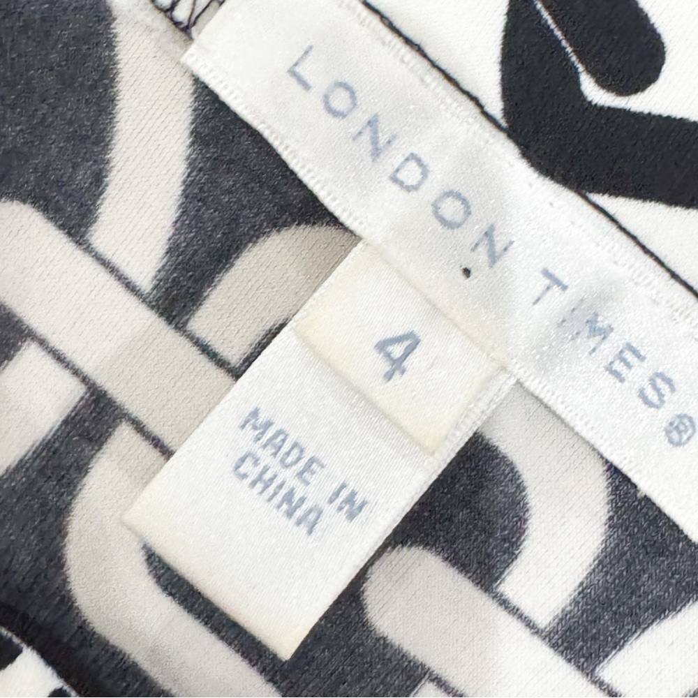 London times black white geometric retro style print sheath dress ❤️ - Picture 6 of 6